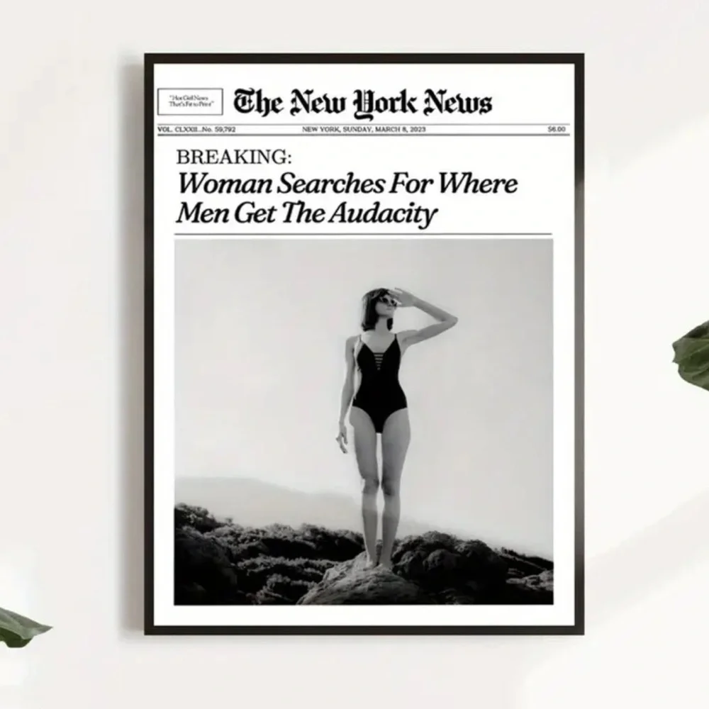 “Where Men Get The Audacity” Canvas Feminist Print Wall Art - Picture 5 of 6